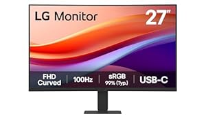 LG 27U421A-B Ecran PC bureautique 27" - Dalle IPS résolution FHD (1920x1080), 5ms 100Hz, HDR 10, sRGB 99% (CIE1931), inclinable, HDMI 2.0, USB-C (15W)