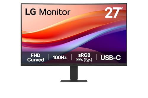 LG 27U421A-B Ecran PC bureautique 27' - Dalle IPS résolution FHD (1920x1080), 5ms 100Hz, HDR 10, sRGB 99% (CIE1931), inclinable, HDMI 2.0, USB-C (15W)
