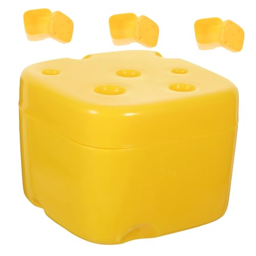 BAZEITFLOW 4 Recipientes Para Guardar Queso Para Lonchas Con Tapa Para El Frigorífico Para Mantequilla Y Queso Color Amarillo