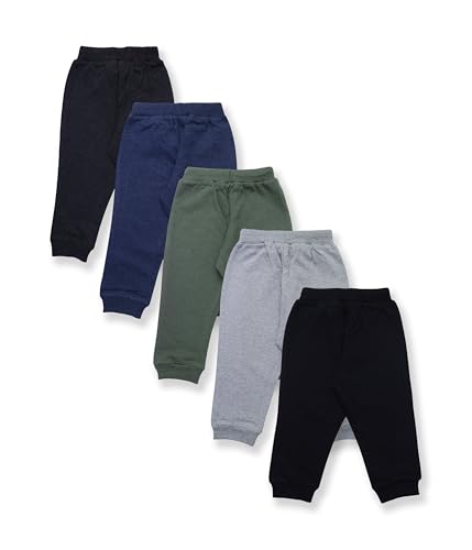 Image of YUV Baby Boys and Girls Cotton Pyjama Pants, Multicolor, 0-24 Months - Pack of 5