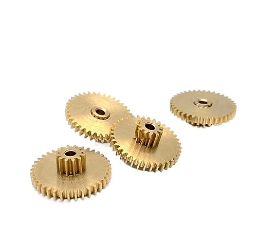 Bevel Gear Pinion Hardware Mechanical 2.52mm 0.5M 10T 40T Double Metal Gear 12T 37T Mechanical Copper Gear(12 Teeth - 37 Teeth)