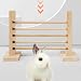 Rennmaus Jump Barrier Holz-Hürde Sprungbarriere Hindernis Holzstange verstellbar für Hamsterkäfig Zubehör