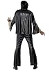 Smiffys Elvis Costume in Black and Gold for Adults, Shirt, Trousers, Cape, and Belt, Officially Licensed, Black Flared Trousers with Gold Insert, Ideal for Matching Music-Themed Fancy Dress #2