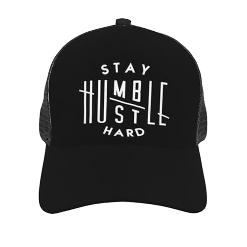 Stay Humble, Hustle Hard Mesh Baseball Cap - Classic Adjustable Peaked Cap, Trucker Hat for Men and Women2