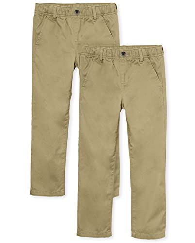 The Children's Place Stretch Pull on Relaxed Straight Chino Pants,multipacks