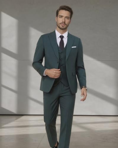 Suits for Men Slim Fit Men Suits 3 Piece 2 Button Blazer Jacket Vest Pants Set Wedding Business Prom Formal Mens Suit3