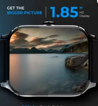 Image of (Refurbished) beatXP Marv 1.85 inch HD Screen Ultra Thin Bezel One-Tap BT 5.3 Calling AI Voice Assistant Smartwatch (Black Strap, Free Size)