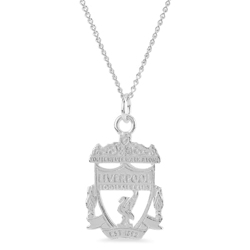 Image of Official Liverpool Sterling Silver Small Crest Pendant & Chain - 925 Hallmarked Licensed Gift
