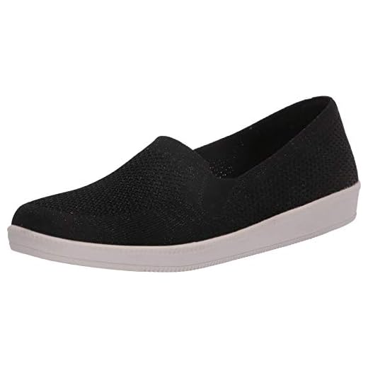 Skechers Madison Ave-Closest Star, Zapatillas Mujer, Negro (BKW Black Flat Knit/Off White Trim), 37.5 EU