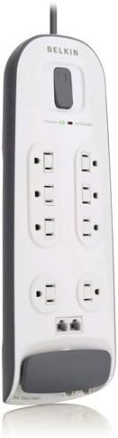 Belkin BV108200-06 8-outlet Surge Protector with 6 ft Power Cord with Telephone Protection - Surge suppressor - 1.875 kW - 8 output connector(s)