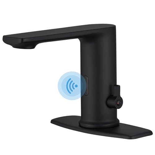 Homevacious HM-718110H-B Black Touchless Sensor Faucets Automatic Sensor Smart Bathroom Wash Basin Sink Faucet cover