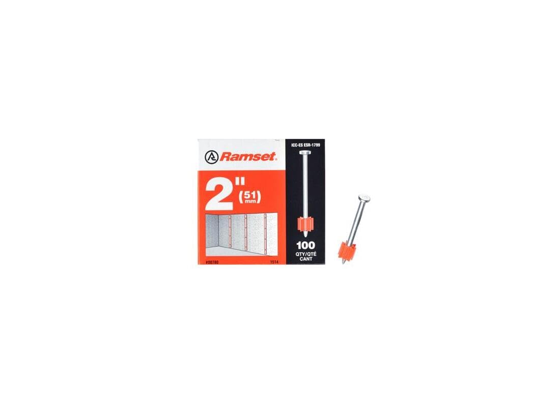 Construction Fasteners 100 Pack Ramset 1510SD Powder Actuated Pins - 1 ...