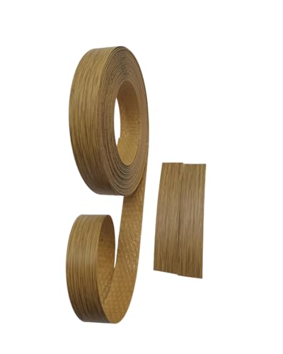 Image of HGKJHFmelamine Edging Tape. pre Coated with hot melt Adhesive Flexible Veneer Edge Edging, Used for Cabinet and Furniture Maintenance (No8-Light Brown Wood Color, 1.81cm*15m)