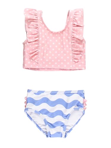 Image of RuffleButts Baby /Toddler Girls UPF50+ Waterfall Tankini Two Piece Swimsuit
