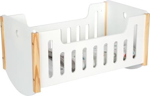 Small Foot Puppenwiege aus Holz mit Bettwäsche – skandinavisches...