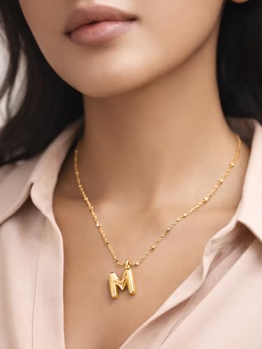 Image of Rubans Demi Fine Stainless Steel Alphabet Pendant CZ Gift for Women & Girls