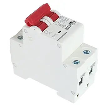DC Circuit Isolator, DIN Rail Mount 50A Mini Circuit Breaker 2P Small 1000V Low Voltage DZ47-63Z for Solar PV System for Power Systems