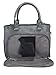 ZZFAB Multi Zippers Fashion Locking Faux Leather Concealed Carry Gun Shoulder Bag Grey