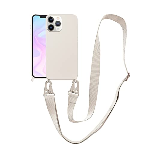 Image of Compatible with iPhone 11 Pro Max Case with Lanyard Crossbody iPhone Case with Strap Adjustable Shockproof Drop Protection Silicone Phone Cover for iPhone 11 Pro Max 6.5'' Stone