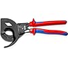KNIPEX Cable Cutter (Ratchet Principle, 3-Stage) in Blister Black ...