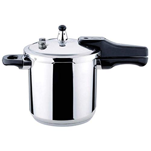 Acero inoxidable Olla de presión, de 6 litros de acero inoxidable, utensilios de cocina, compatible for la inducción, gas, eléctrico y placa de cocina, 20 cm