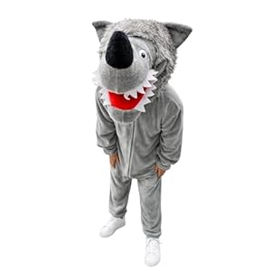 Seruna Wolf-Kostüm, F49 L-XL, für Erwachsen-e Männer Frau-en, Wolfs-Rudel Wölfe Tier-Kostüme Fasching Karneval Fasnacht Faschingskostüm-e Karnevalskostüm-e