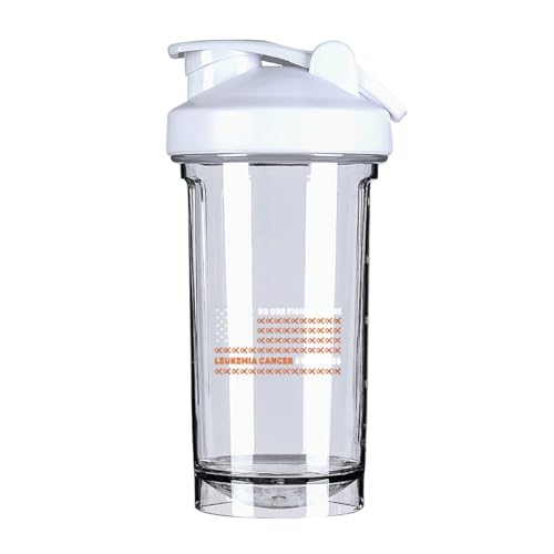 America Flag Fight Leukemia Cancer Awareness 18 Ounce Shaker Bottle Drink Mixer Leak-proof Pre Workout Protein Shakes Meal Replacement Shakes Bottles 500ML/18 Oz White&-1&-1&-1-1