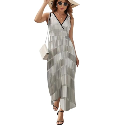 Robe longue d'été fluide et fraîche sans manches, maxi robe décontractée pour un confort absolu