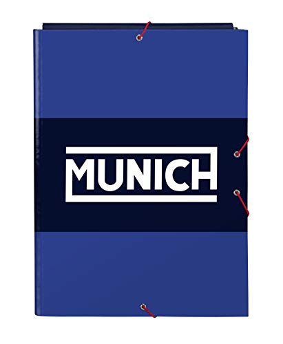 Safta- Munich Carpeta Folio con 3 Solapas, Color Oscuro/Azul, 260x25x335 mm (512074068)
