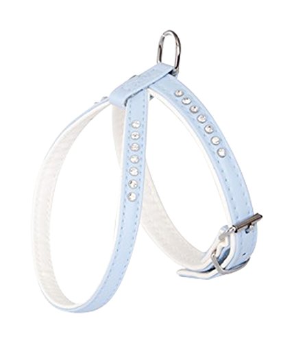 Dingo Glamour Decorative Harness with Crystals for Dogs 34 - 39 cm Blue 13132, NO 3