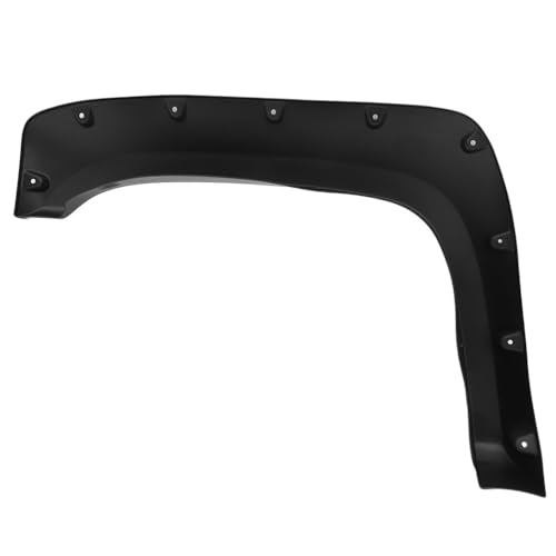 Ineedup PP Shiny/Smooth Black Pocket Rivet Bolt Fender Flares Compatible with 2007-2013 for Chevy Silverado 1500 69\" Short Bed