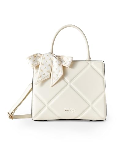 Image of Lavie Luxe Women's Quare25 Medium Debossed Satchel Handbag for Women | Satchel Bag for Work | Ladies purse | Stylish Shoulder Bag | Gift for Women