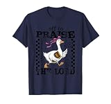 Off to Praise The Lord Funny Goose Christian Bible Vintage T-Shirt
