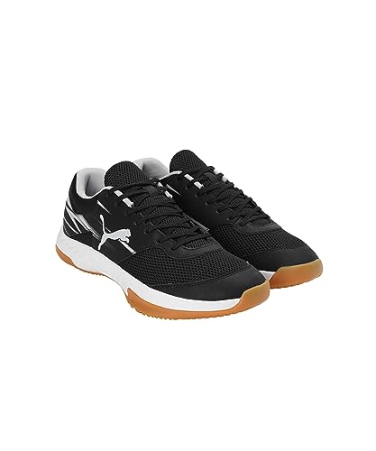 PUMA Unisex Varion Ii Indoor Court Shoe, Black Cool Light Gray Yellow Blaze Gum, 44 EU