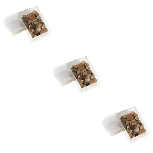 TOPPERFUN 3 Boxes Ore Specimen Minerals Rock Display Case Natural Stones Tostones Stone Collection Stones and Crystals Stone Samples Specimen Stones Rock Collection Hybrid