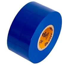 GTSE Wide Blue Electrical Tape Waterproof, Industrial Grade Vinyl Roll, 2 in x 66ft Strong Self-Adhesive PVC Electric Tape for Wire Insulation, 7 Mil Thick, 600V UL/CSA Listed