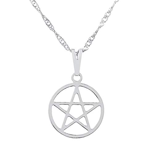Colar Pentagrama com aro 15 mm - Sunshine Cristais