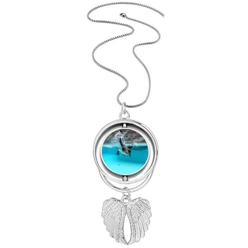Collier pingouin océan Antarctique pendentif sciences naturelles ailes ange rotatif