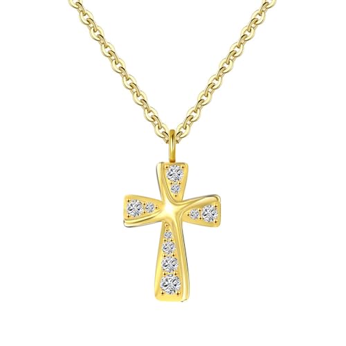 Collier croix en argent et or 14k, le cadeau chrétien idéal pour une célébration