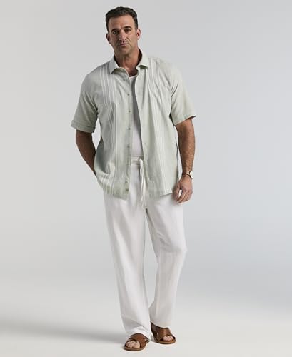 Image of Cubavera Men's Linen-Blend Lightweight Pants with Drawstring (Size Small - 5X Big & Tall)