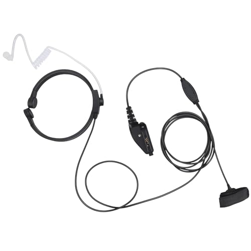 Renastar 2-Way Radio Throat Mic Headset Walkie Talkie Tactical Neck Microphone Earpiece for Kenwood Nexedge P25 nx 5300 k2 nx-3300 nx-5300-k2 nx-200 nx-300 nx-5200 tk-3180