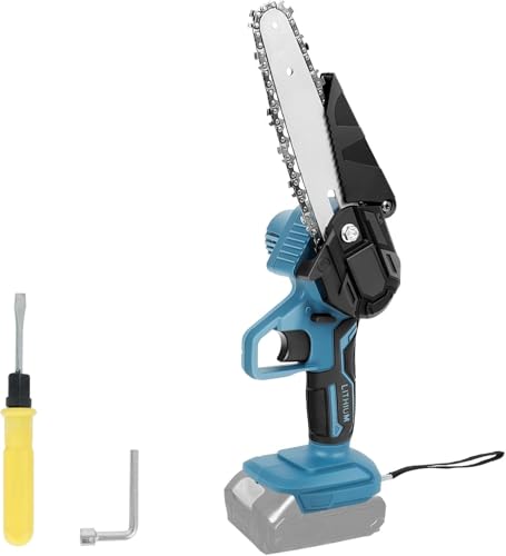 Ceritica 充電式チェーンソー 6インチ ハンディ 小型 18Vバッテリー対応 コードレス 電動のこぎり 軽量 片手操作 枝切り 竹切断 薪作り 庭木剪定 携帯便利【本体のみ・バッテリー/充電器別売】