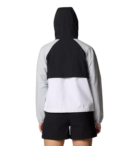 Columbia Women's Spire Valley Windbreaker, White/Black/Cirrus Grey, Large - image 2