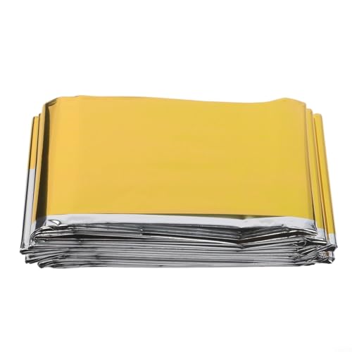 Couverture de survie d'extérieur fabriquée à partir d'un film d'aluminium pour une rétention efficace de la chaleur corporelle, résistance au vent et protection contre l'exposition au soleil en toutes