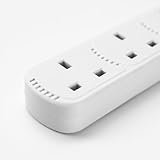 STATUS 4 Way Socket Extension Lead, 5m Cable Multi-Plug Power Strip for Home or Office, 13A 3120W Rated, Wall Mountable in White (4WS5M20) - Image 3
