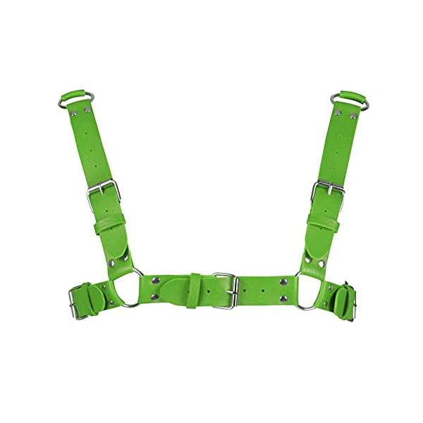 BBOHSS Herren Leder Body Harness Punk Brustgurt Harness Gürtel Verstellbare Gothic Carnival Dance Kostüm Zubehör – Bild 4