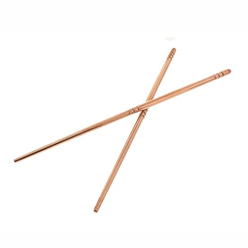 Cheftor Pure Solid Copper 10 inch Chopsticks Tableware Classic Traditional Utensils Kitchen Dinning Accessory, Ayurveda Health