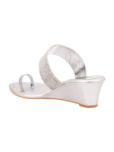 Image of SilverArrow Fashionable Stylish Ethnic Heel Sandal Wedges Sandal Sandal For Womens And Girls