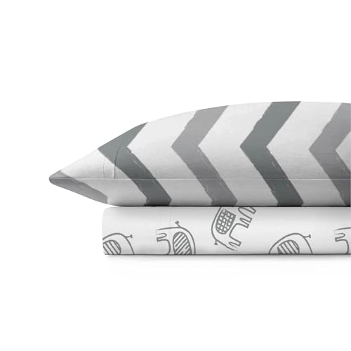 Image of BAMI 2-Piece Ultra Soft 100% Cotton Crib Sheet Set Breathable Fitted Crib Sheet & Pillowcase for Baby, Neutral Baby Crib Bedding, Soft & Safe for Sensitive Skin, Fits Standard Crib Mattress 52 inch x 28 inch