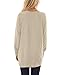 KUOTAI Tunic Tops for Women Long Sleeve Blouses Casual Crew Neck T-Shirts with Pocket(Beige, X-Large)